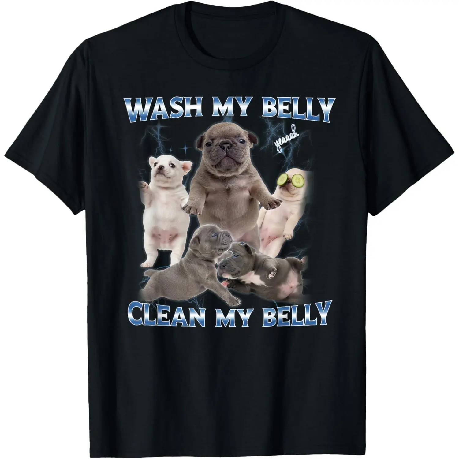 Pibble Dog Wash Clean My Belly Funny Meme T-Shirt