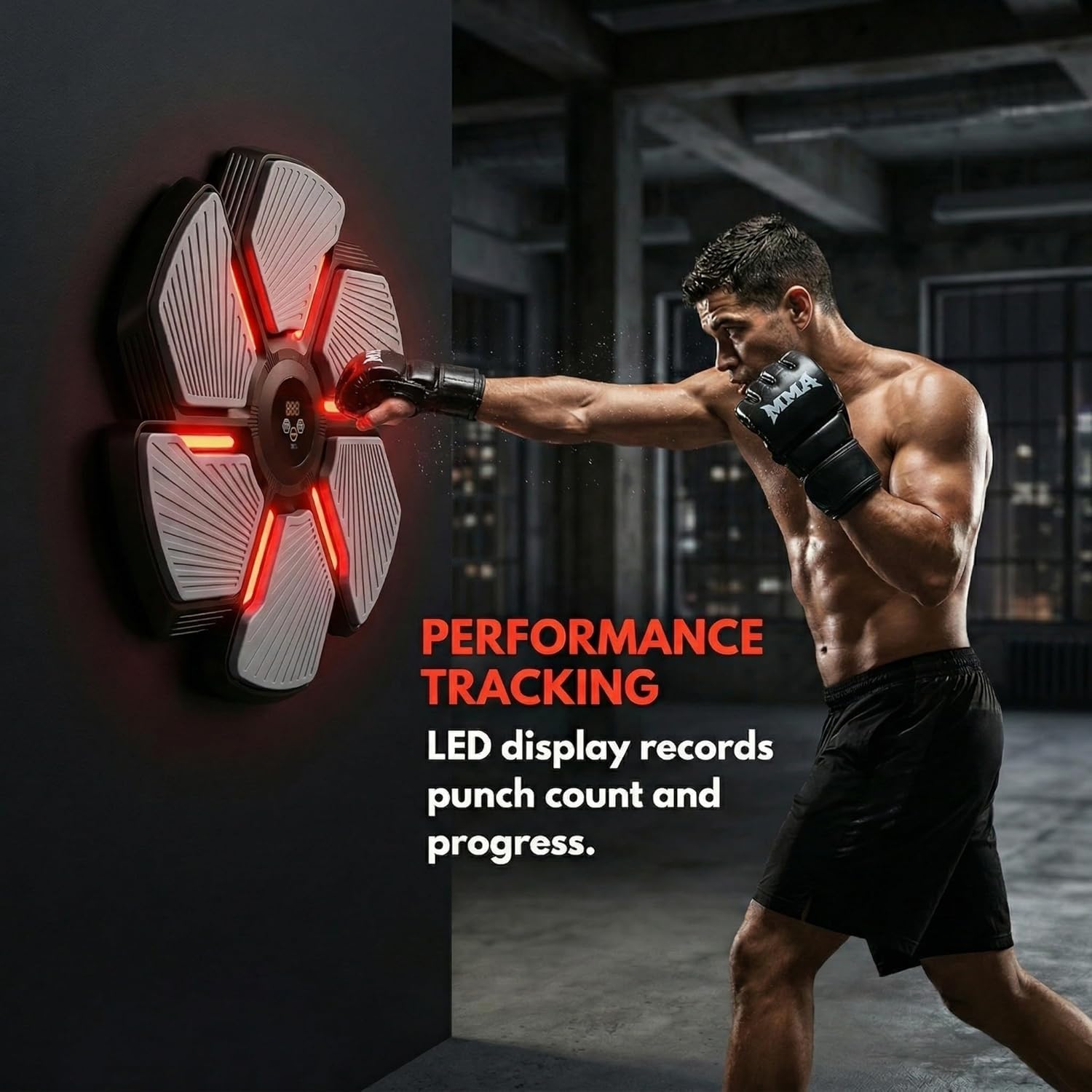 Boxing Machine,  Boxing Machine for Adults, Interactive Punching Trainer with Boxing Gloves, Adults   Boxing , 9 Modes & 9 Speeds