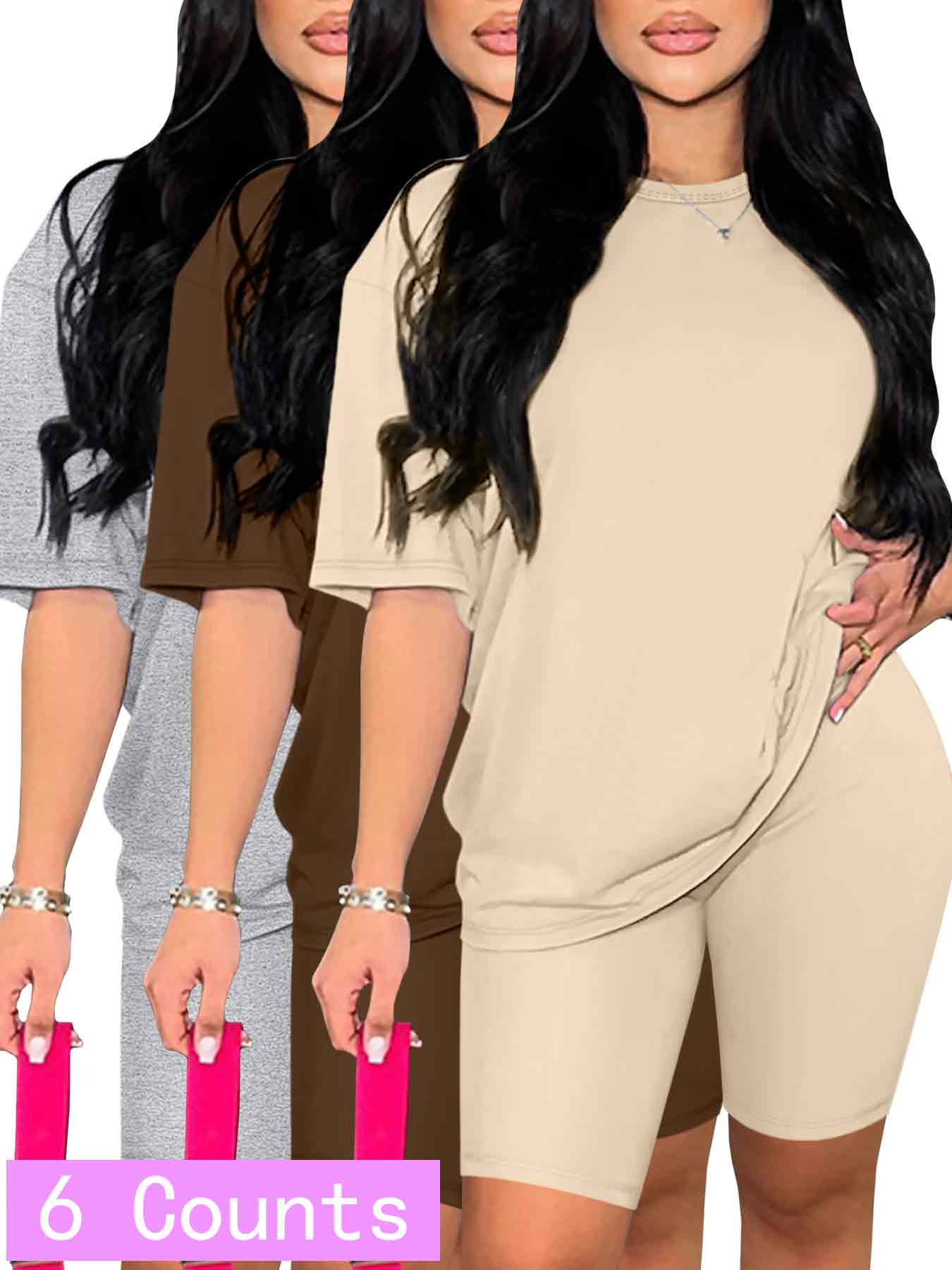 Women's Solid Color Crop Top & Skinny Pants Set, Casual Fashion Cozy Round Neck Short Sleeve Top & Trousers for Daily Outdoor Wear, Ladies Summer Clothes