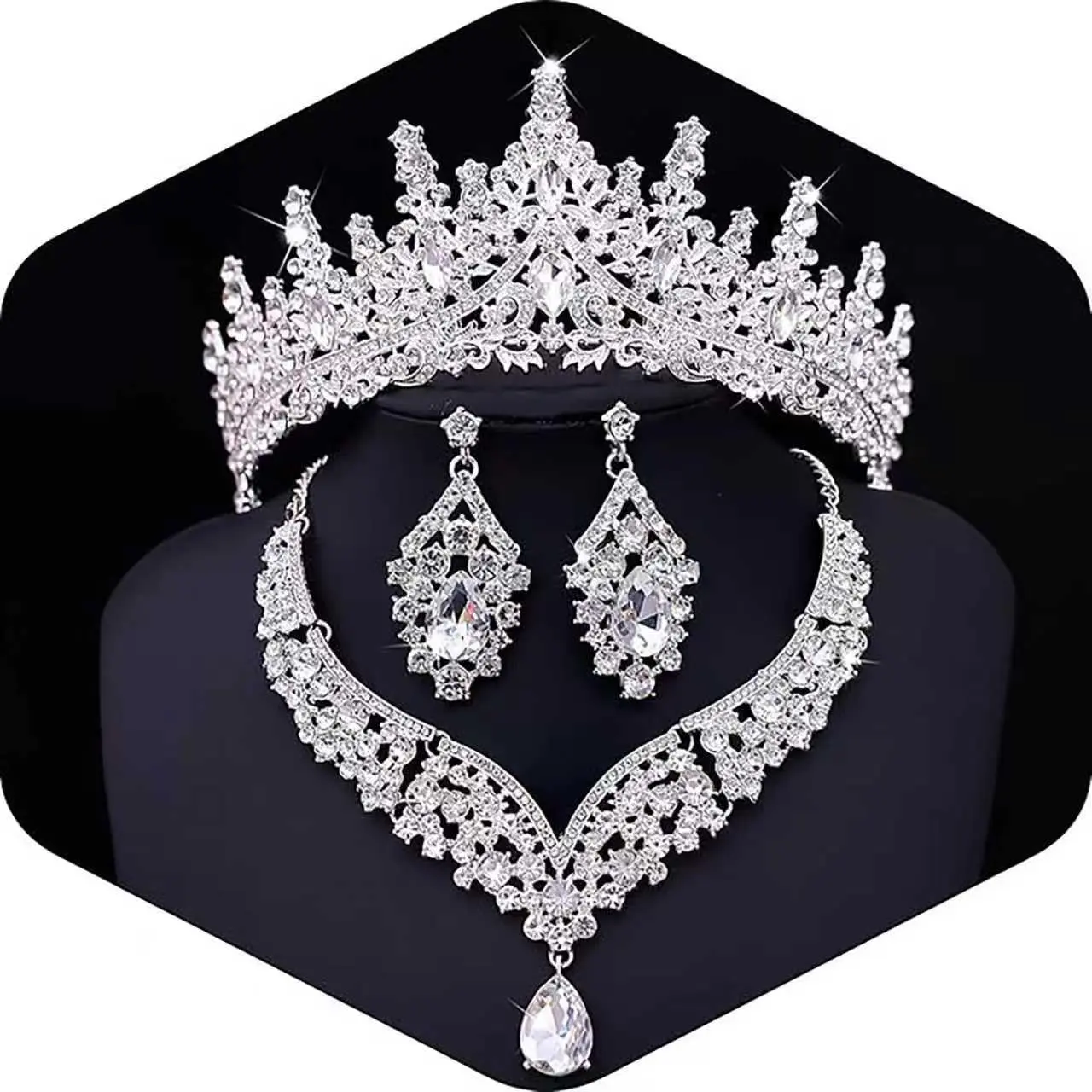 Tiaras Crowns for Women Earrings Necklace  Bridal  Set Wedding, Birthday, Quinceañ,Thanksgiving, Halloween, Theater performance,  Festival, or Costume Party