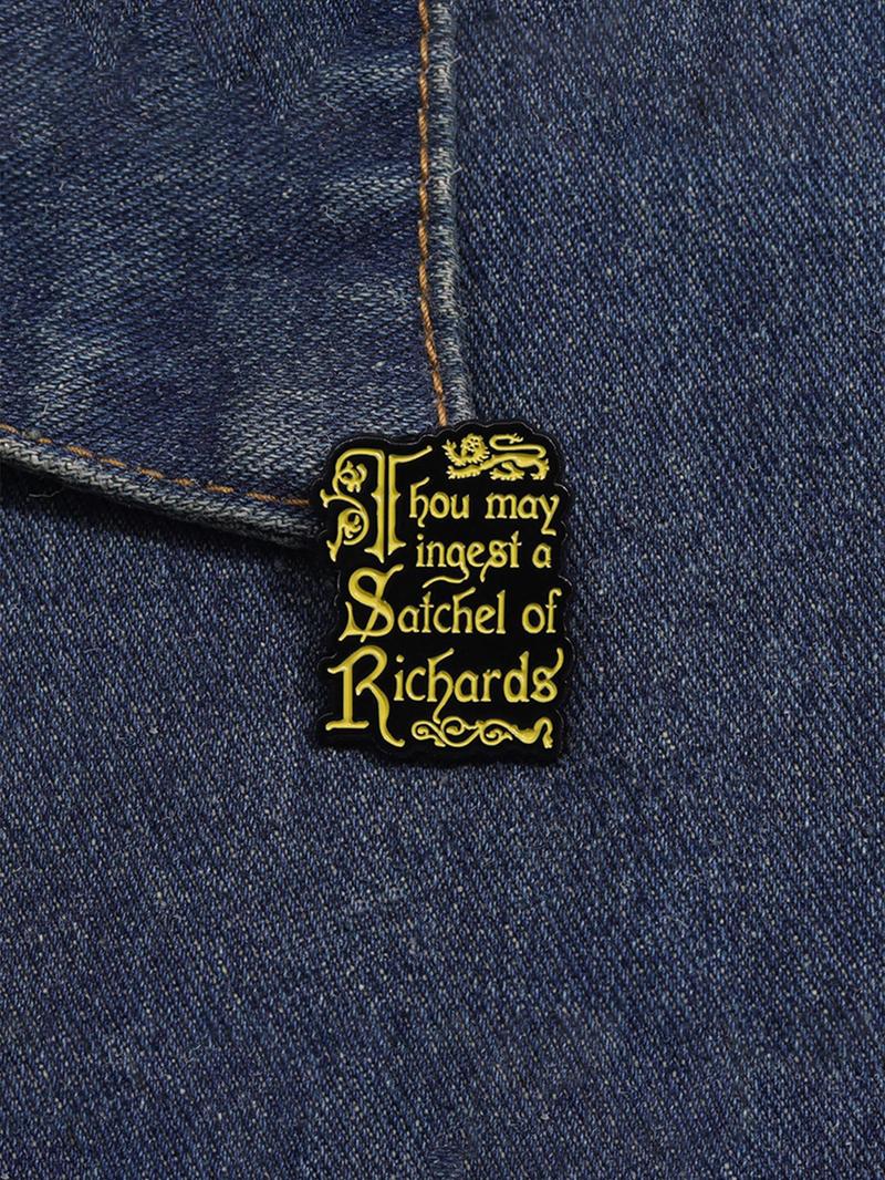 Letters Pattern Brooch, Fashion Brooch for Party, Daily Clothing Decor, Trendy All-match & Exquisite Brooch for Birthday Gift, Personalized