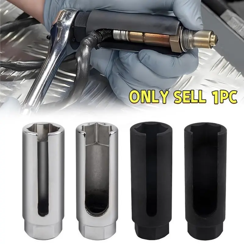Oxygen Sensor Removal Socket Tool, Oxygen Sensor Wrench with Side Groove, 7/8 Inch (22mm) for Easy O2 Sensor Installation and Removal, Durable Hand Tool for Vehicles