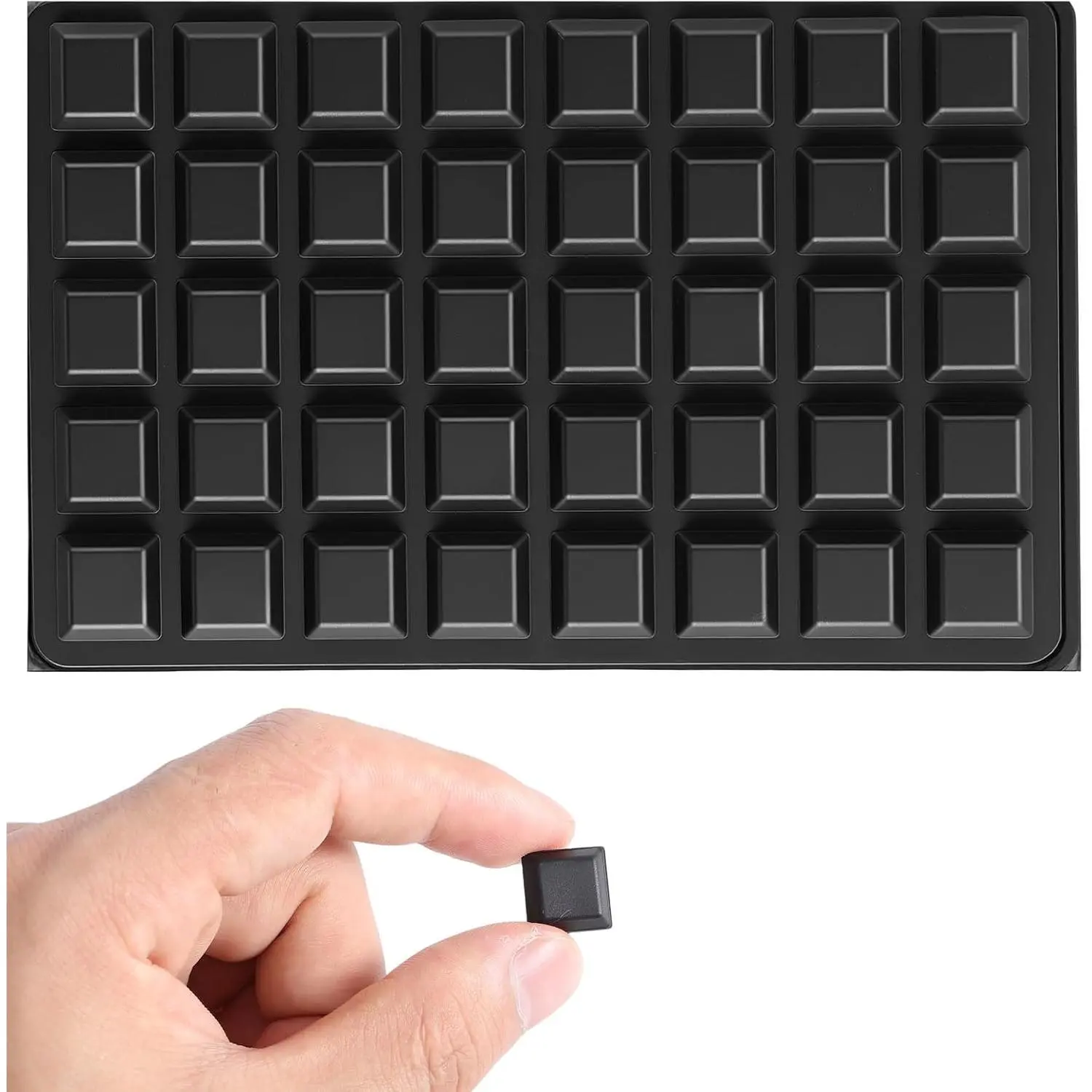 40 count Black Rubber Bumpers Self Adhesive, 0.5" Rubbers Pads Cabinet Door Bumpers Large Self Stick  Rubber  for Electronics, Speakers, Furnitures, Appliances, Audio Equipment, Laptop - Square