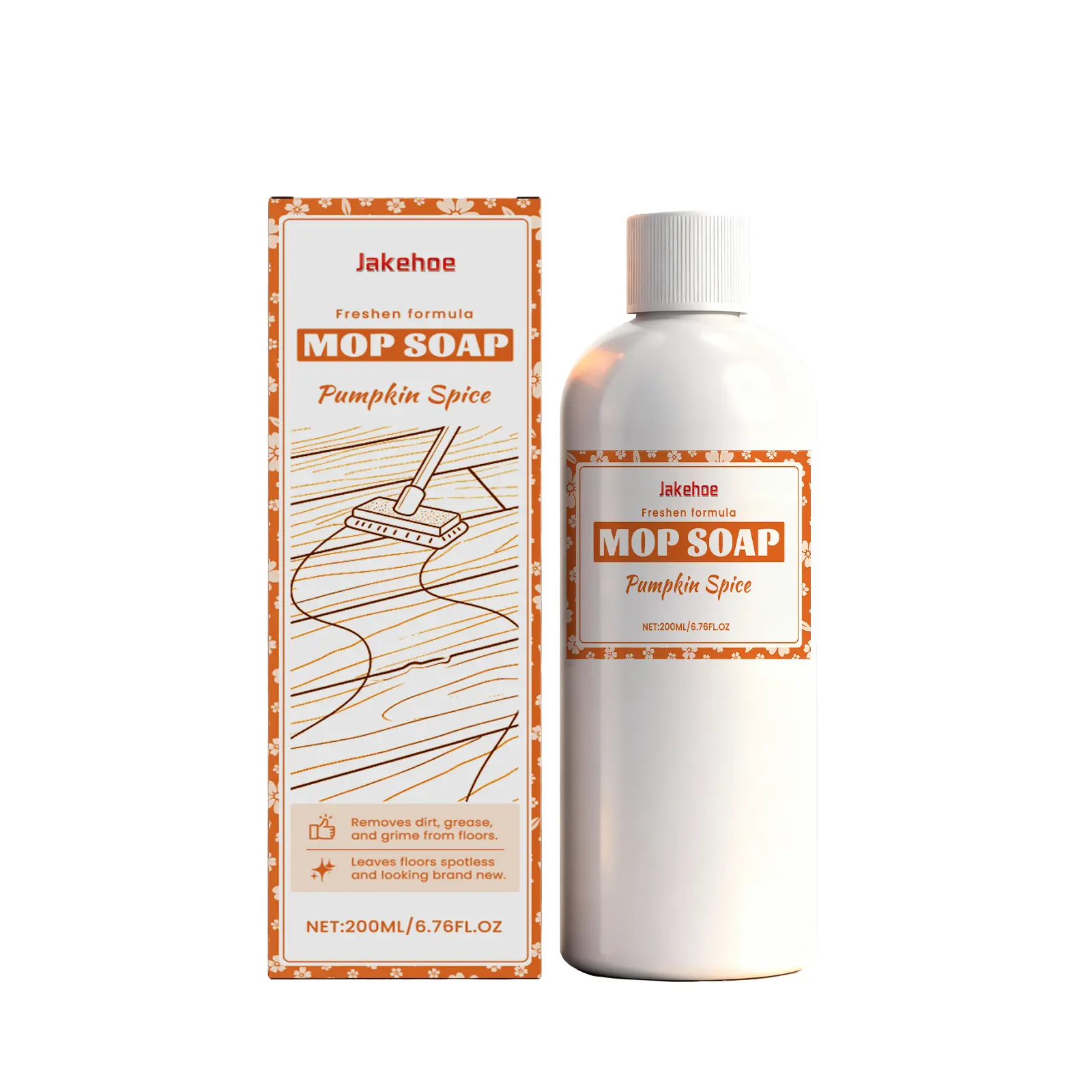 Jakehoe Floor Cleaner - 200ml Scented Mopping Liquid, Methylisothiazolinone-Infused Cleaning Solution for Household Tile and Wooden Floor Stain Removal