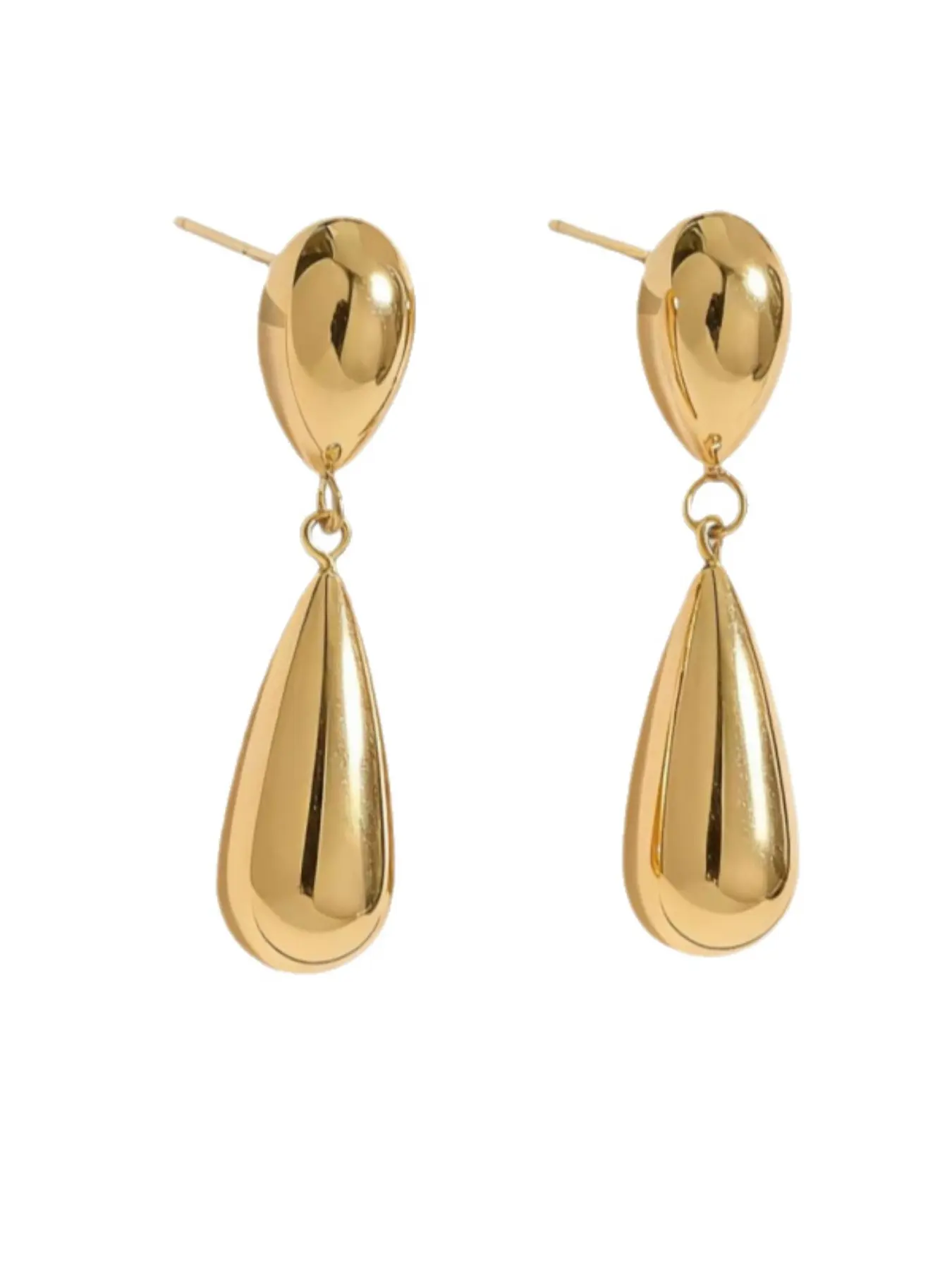 Teardrop Long Earrings, Dual Layer Teardrop Pendant Earrings, Elegant Simple Long Teardrop Earrings, Versatile Gift Jewelry
