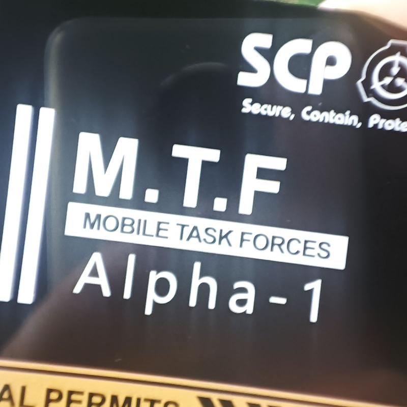 Alpha-1 SCP Foundation Id Keycard, 1 Count Mobile Task Forces Security Guard Cosplay Card, Creative Cosplay Card for Home Party Family Gathering, Cosplay Accessories