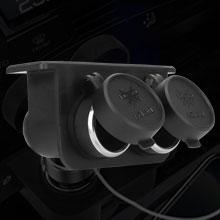 1PCS Cigarette Lighter Socket with Blade Fuse, 2-Socket Cigarette Lighter Splitter 12V Lighter Power Outlet Replacement Waterproof Plug for Car Marine Truck ATV RV