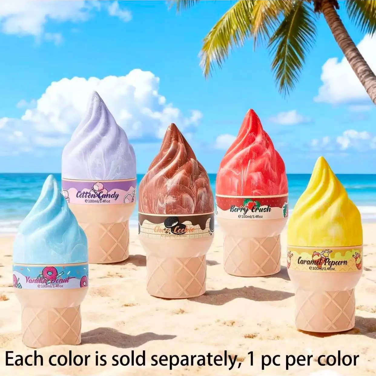 Cute Ice Cream Scented Perfume Gift Box, Rich Strawberry and Cookie Fragrance, Sweet Candy Scent, Ideal for Dessert Lovers, Christmas Valentine's Day Gift