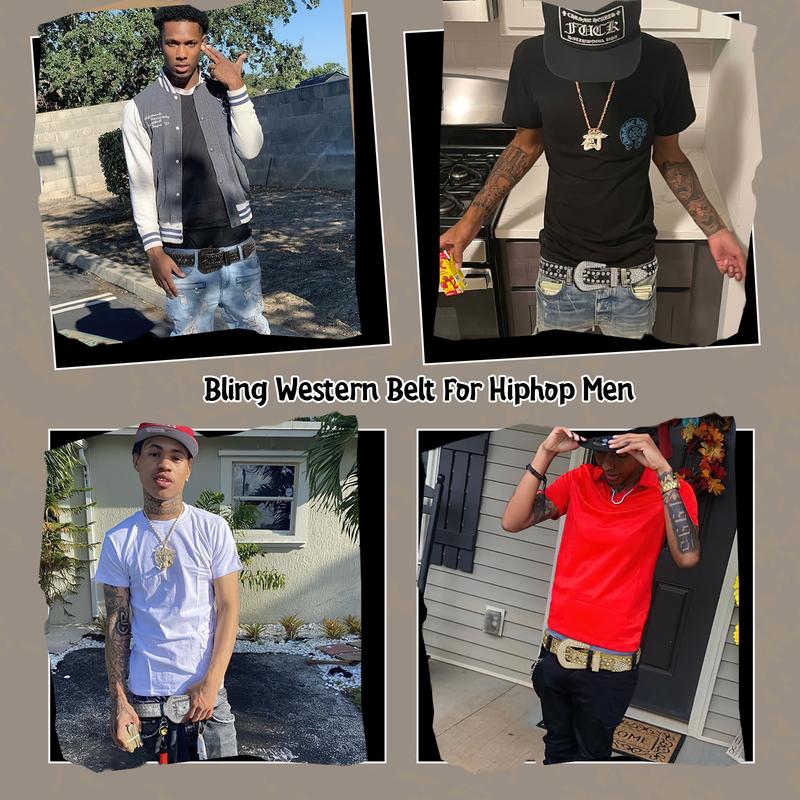 XZQTIVE Western Rhinestone Studded Leather Belt Cowboy Cowgirl Bling Waist Belt for Jeans Dress, Pink, Silver,Fit Waist Size 32-37 Inches XZQTIVE Western Rhinestone Studded Leather Belt Cowboy Cowgirl Bling Waist Belt for Jeans Dress, Pink, Silver,Fit Waist Size 32-37 Inches