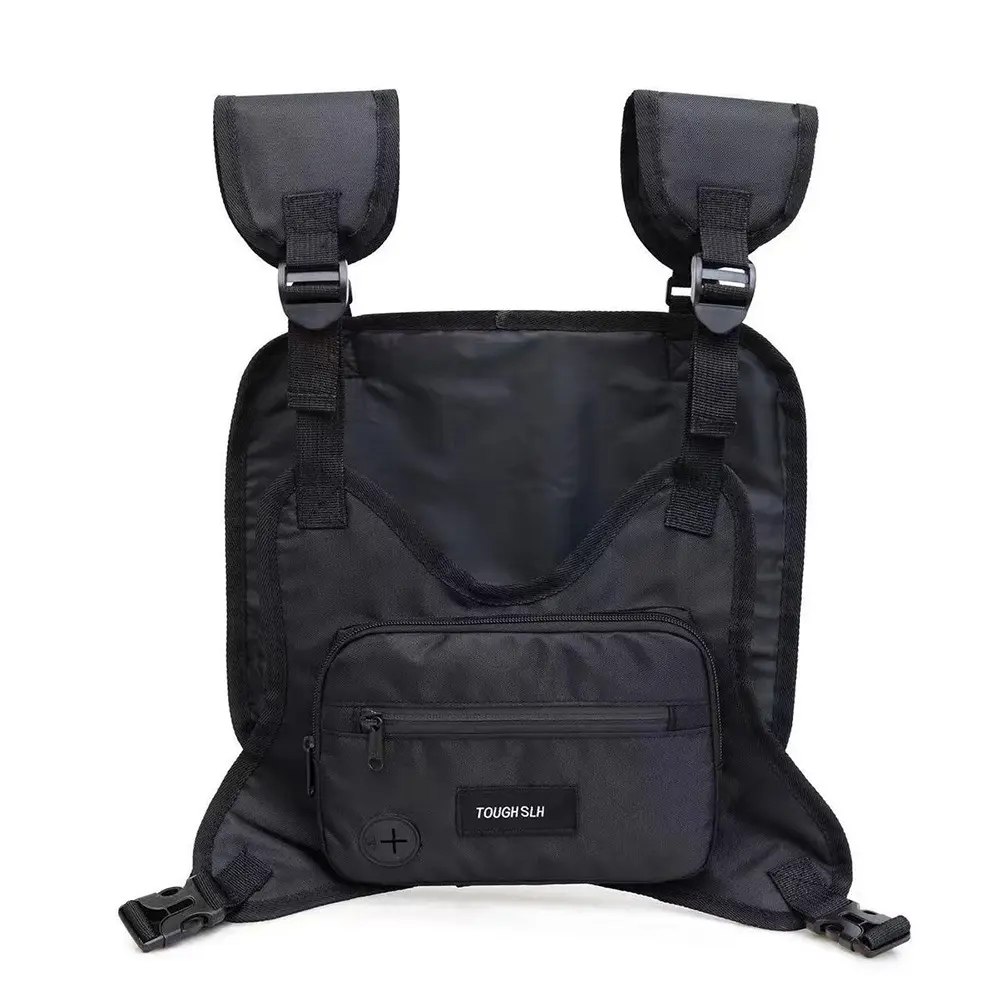 Adjustable Tactical Vest Chest Bag - Ins Style Streetwear Harness with Multiple Pockets, Casual Wear & Tactical Look Fit for Casual Outings, Sports & Outdoor Gym Accessory