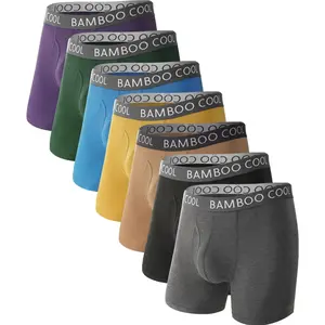Men's Ultra Breathable Underwear,No Riding Up Boxer Briefs with ComfortFlexible Waistband,Multipack