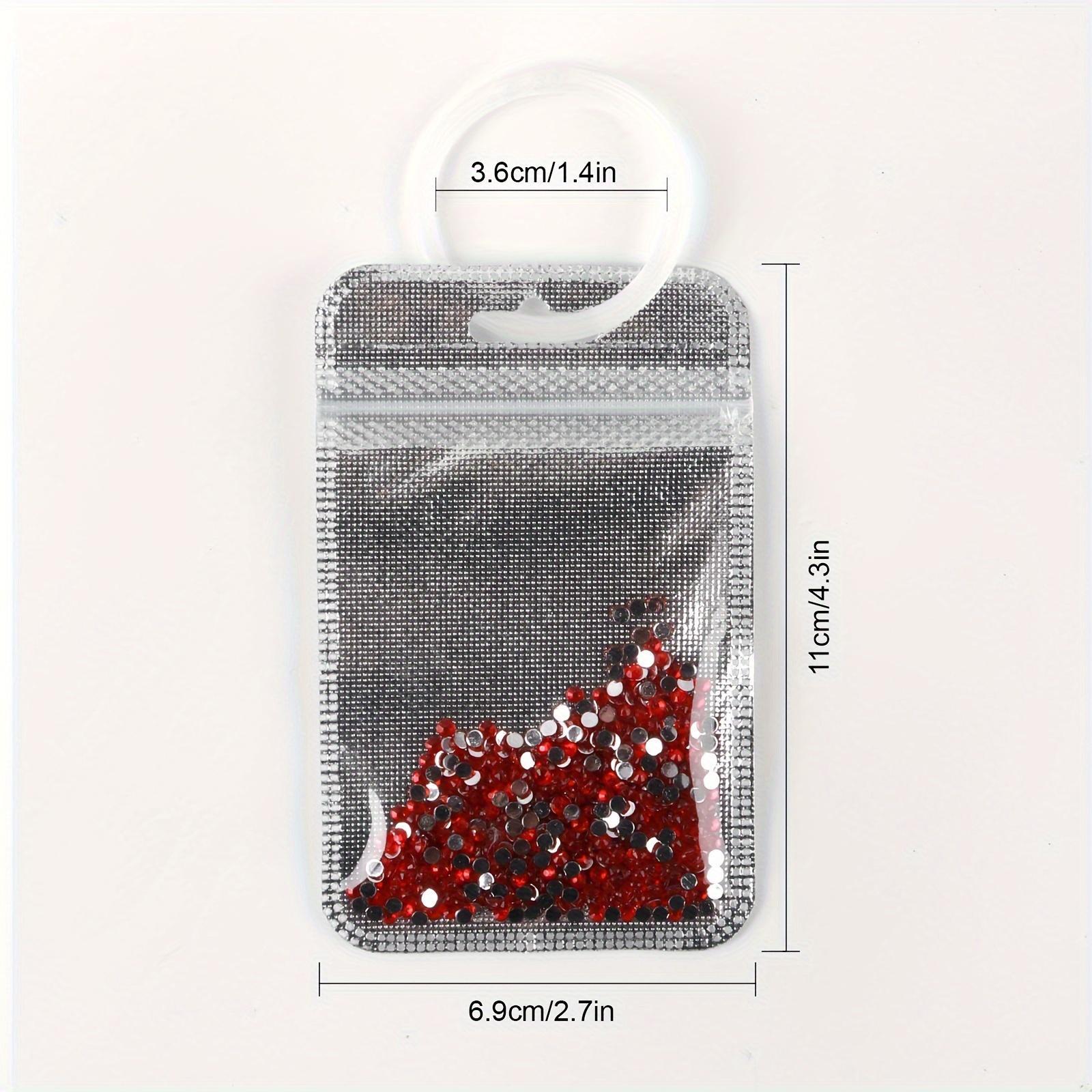 DIY Diamond Art Painting Beads Storage Bag, 50pcs/set Plastic Transparent Ziplock Bag, Zipper Bag, Drills Glued Stone Storage Sealing Bag, Craft Supplies, Zipper Pouches, Resealable Zipper Pouch, Sealing Storage Bags