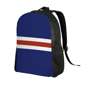 Thailand Flag Striped Backpack, Red White Blue Patriotic School & Travel Bag