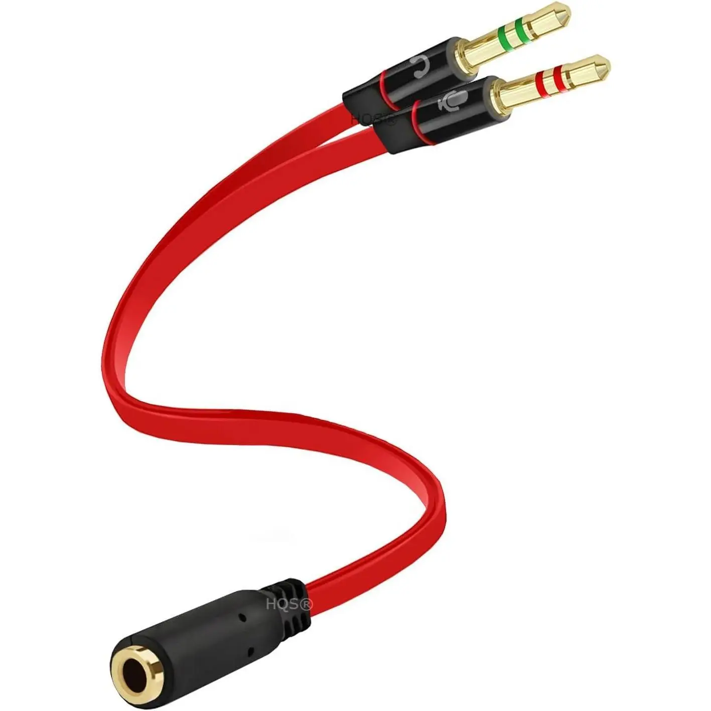 Heaphone Splitter for  3.5mm Female to 2 ual 3.5mm Male Mic Auio Y Splitter  Smartphone Heaset to PC Aapter, Re
