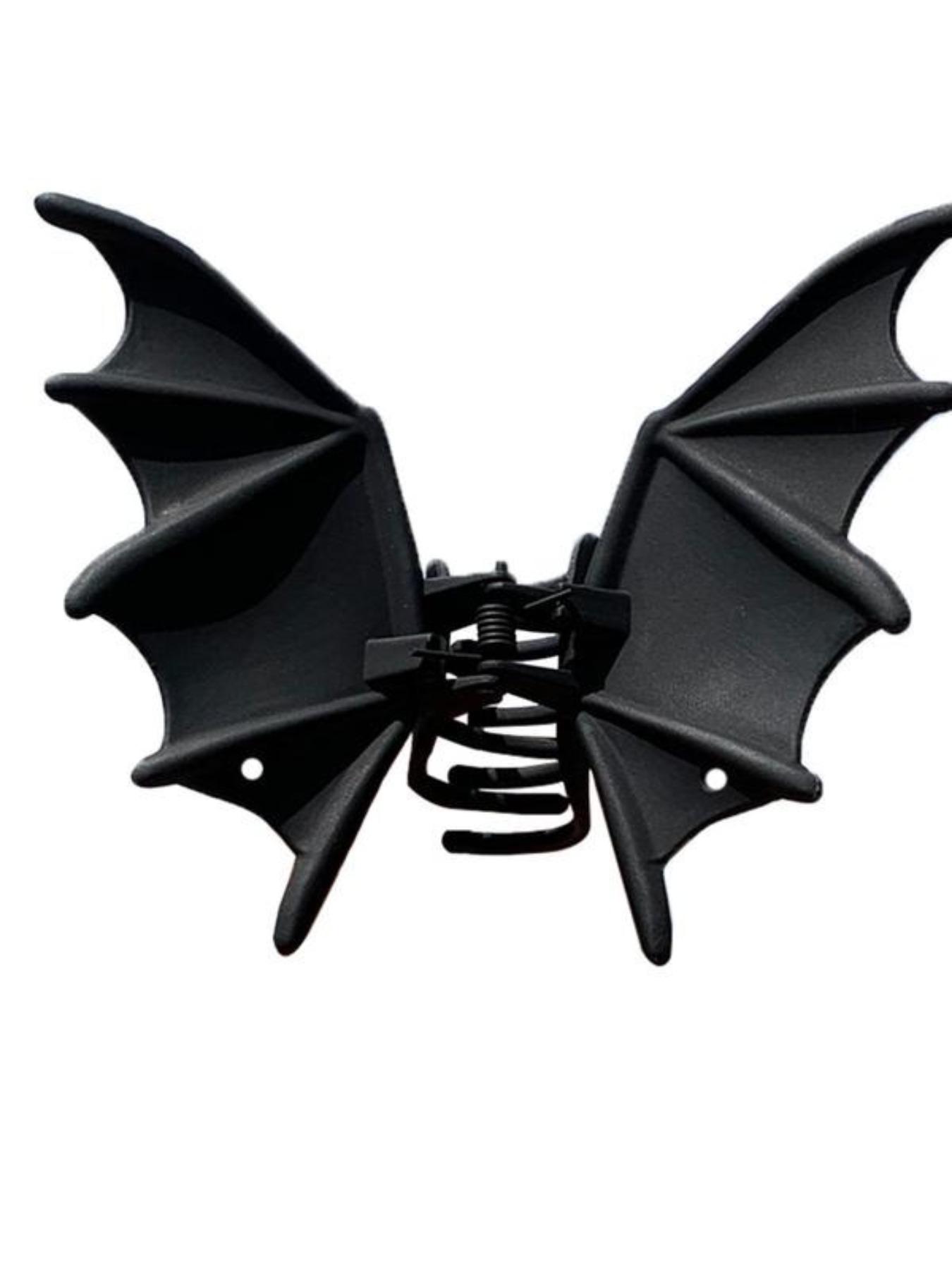 Punk Style Black Bat Hair Clip for Women, Halloween Party Accessory, Daily Wear & Costume Jewelry, Unique Gift Idea, Punk Aesthetic
