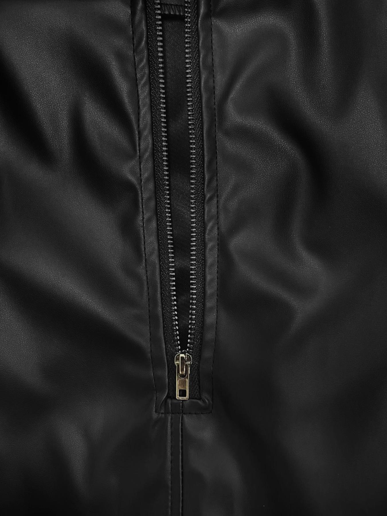 Women's Solid High Waist Split Thigh PU Skirt, Elegant Chic Fashion Long Skirt for Daily Outdoor Wear, Ladies Bottoms for All Seasons