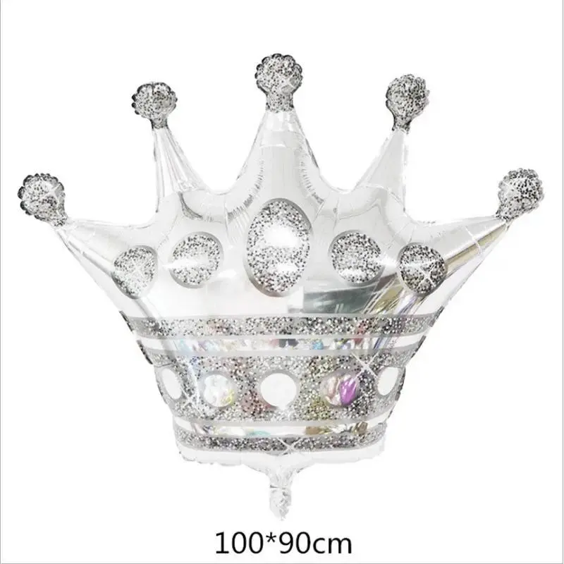 One Large 39 Inch Princess Rose Gold Crown Baby Shower Birthday Party Decoration Aluminum Film Balloon