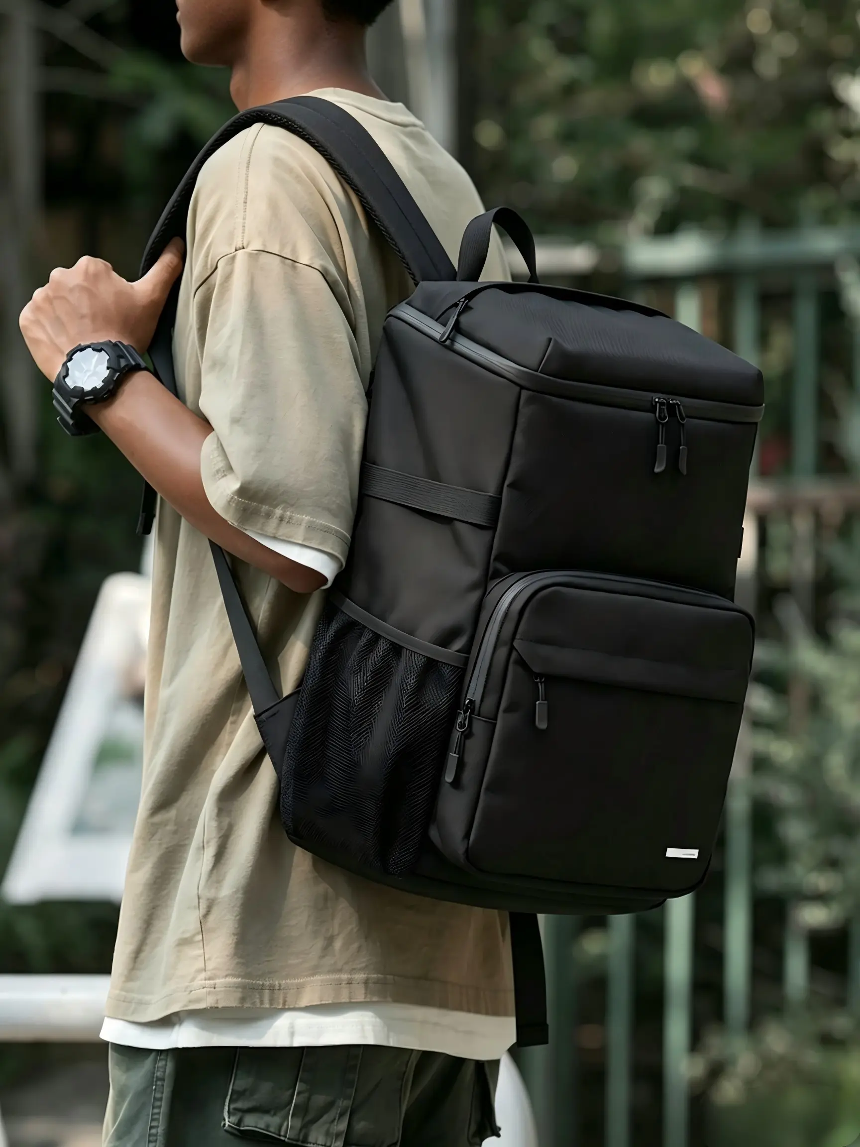 Outdoor Backpack, Casual Hiking Shoulder Bag, Large Capacity Laptop Travel Bookbag, Fashionable Trendy Design, Perfect for Adventures
