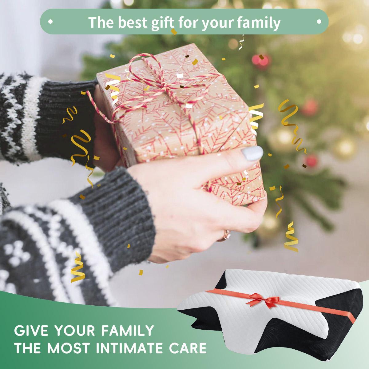 Memory Foam Neck Pillow, 1 Count Breathable Orthopedic Ergonomic Memory Foam Neck Pillow, Comfortable & Supportive Sleep Pillow for Side & Back Sleepers