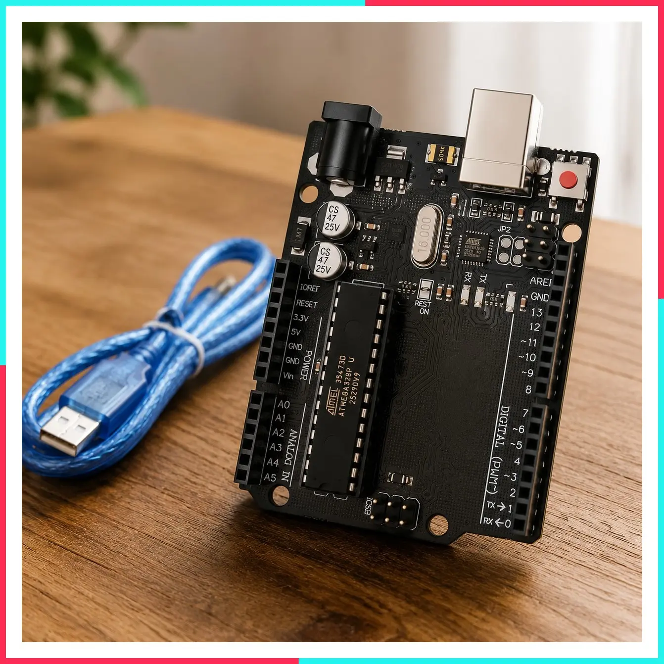 UNO R3 Microcontroller Board ATmega328P ATMEGA16U2 with USB Cable
