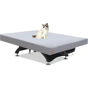 8 Feet Heavy Duty 600D Canvas Pool Table Cover, Waterproof Tear-Resistant Scratch-Proof Billiards Table Cover for Indoor Outdoor Protection, 100Lx56Wx8H Inch Light Grey