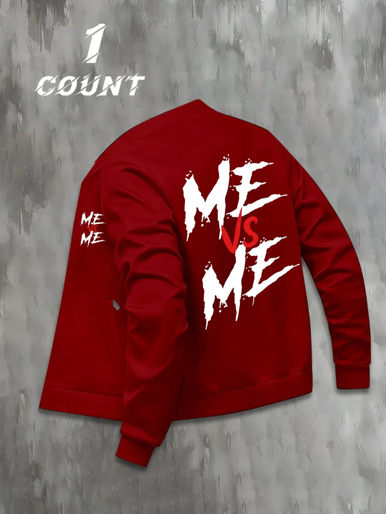 Men's Graffiti Print Baseball Collar Long Sleeve Casual Jacket, Loose Fit, Wrinkle-Resistant Breathable Fabric, American Street Style, Spring Fall Zipper Outerwear