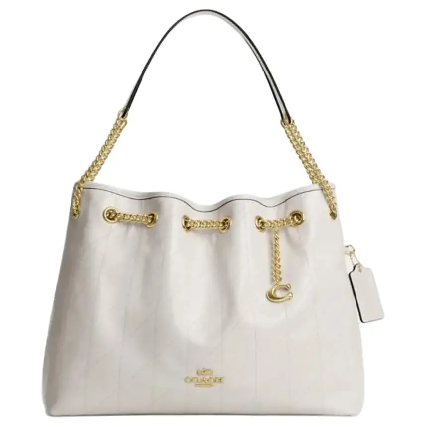 COACH Leather Crossbody Bag for Men and Women – Classic Logo Design in White