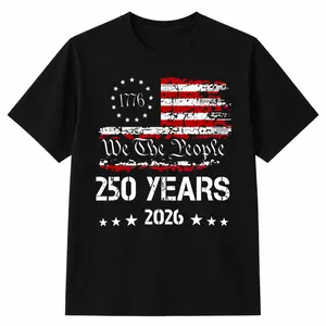 1776-2026 250 Years We The People Betsy Ross Flag Graphic Oversized T-Shirt, Patriotic USA Comfort Cotton Outfit, Cute Fashion 4th of July Gift for Him Her, Best Birthday Gift for Dad Mom Family Friends