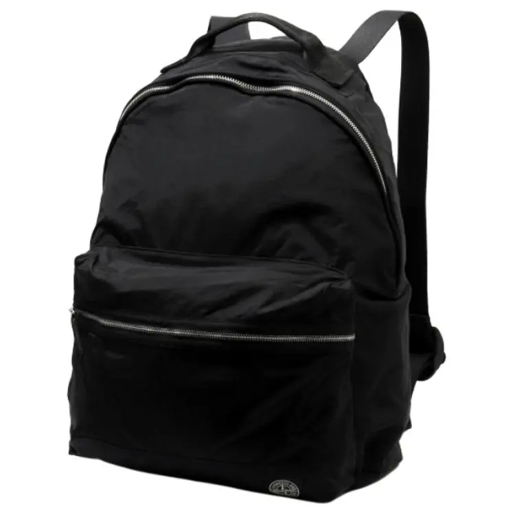 Stone Island Econyl Solid Nylon Backpack for Men, Classic Style in Black