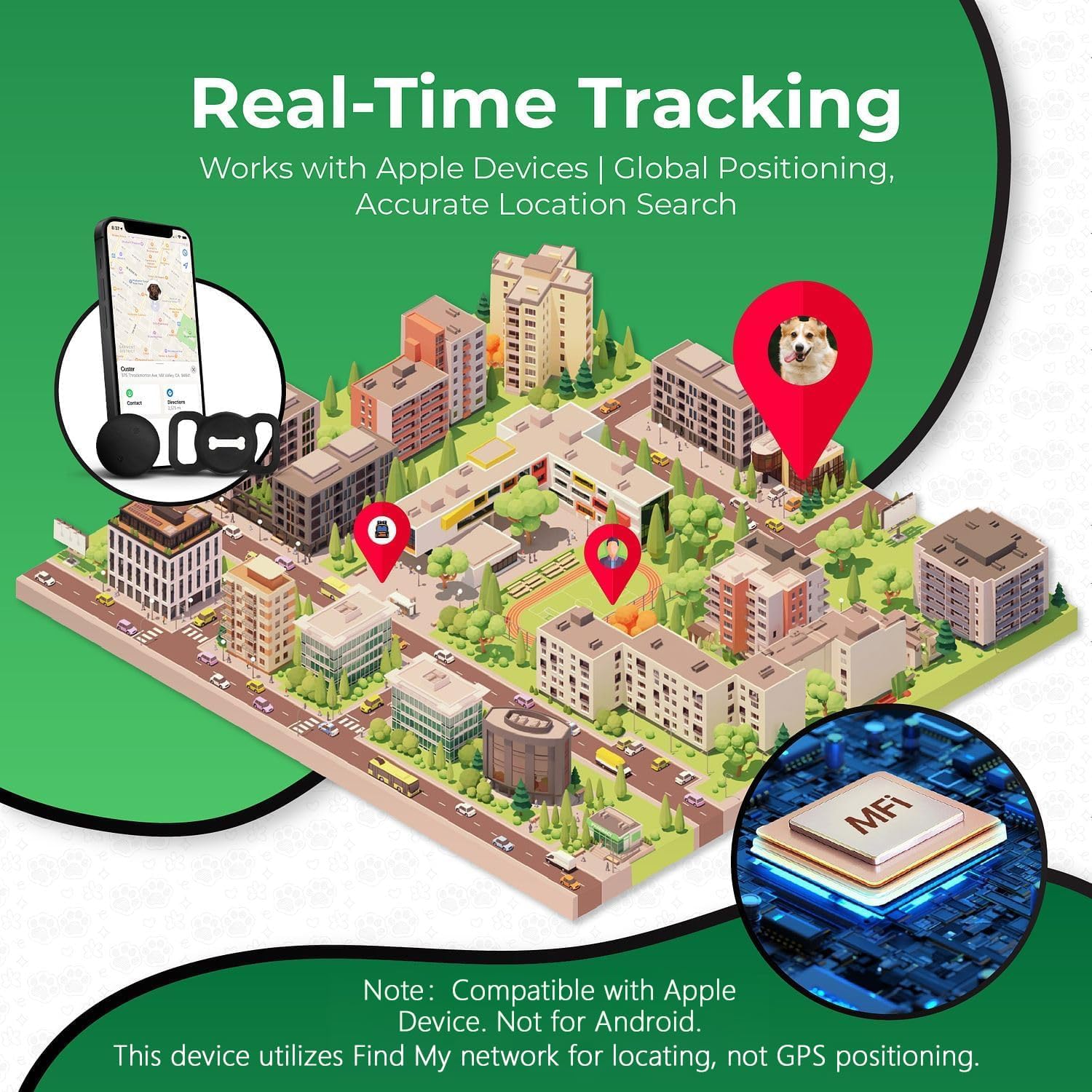 Waterproof Silicone Tracker Set for Apple Find My, 2 Counts Luggage Tracker Tag Key Finder, Suitable for Luggage, Dogs, Cats, Pet and Car Location Tracking Devices