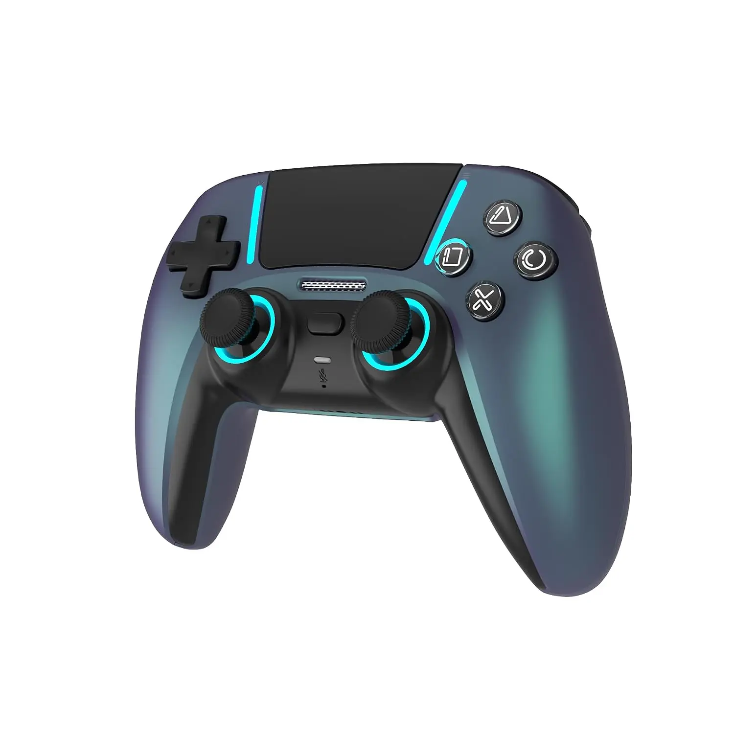 Pro Controller, Hall Effect Sticks, 4  Buttons, Blue