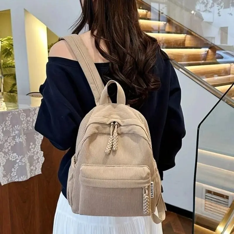 Simple Backpack Large Capacity Fashion College High School Junior High School Student Casual Backpacks Woman Man Travel Backpack