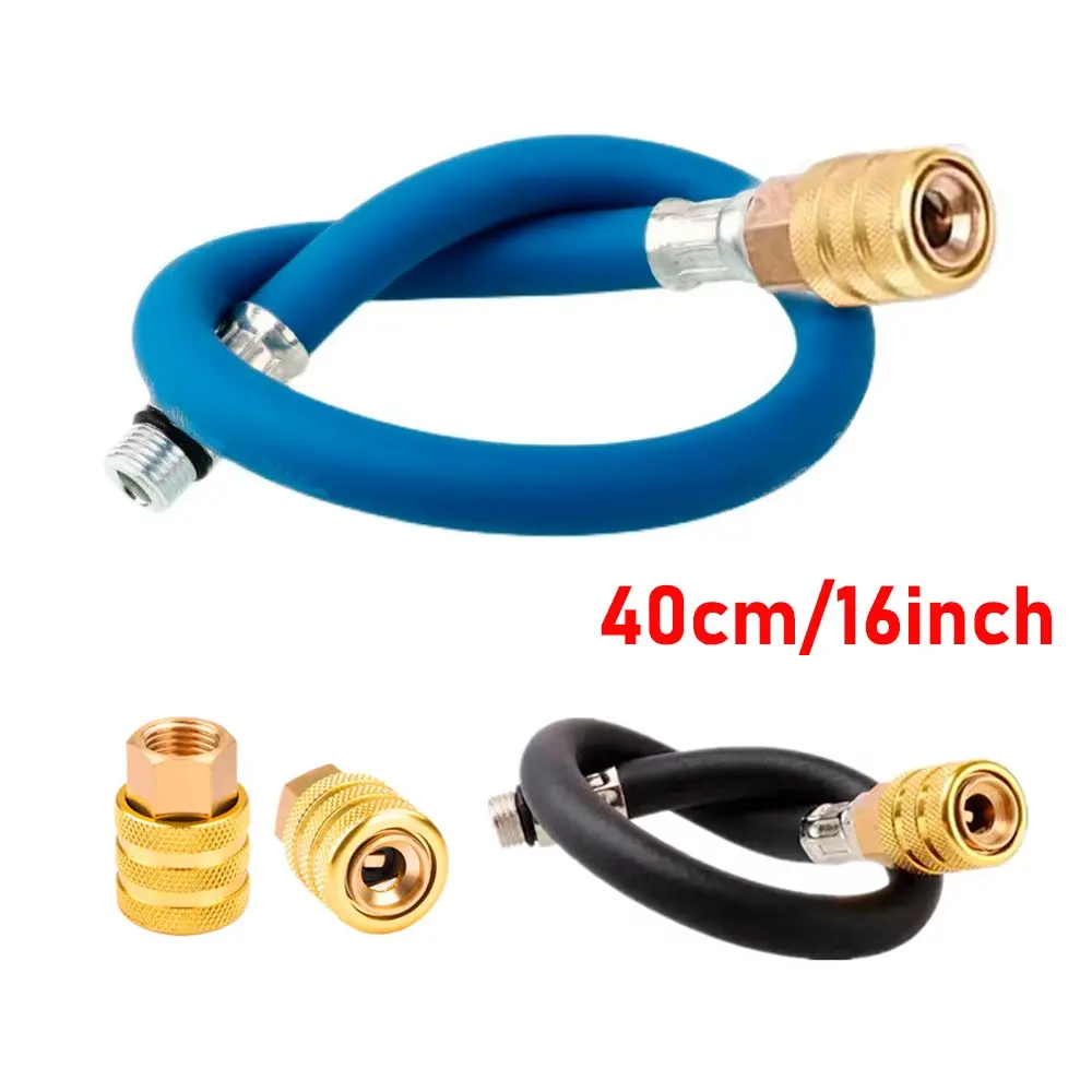 Tire Inflator Extension Hose,Tire Air Chuck Locking Tire Inflator Nozzle,Tire Inflator Pump Quick Connect Adapter for Car Motorcycle Bicycle