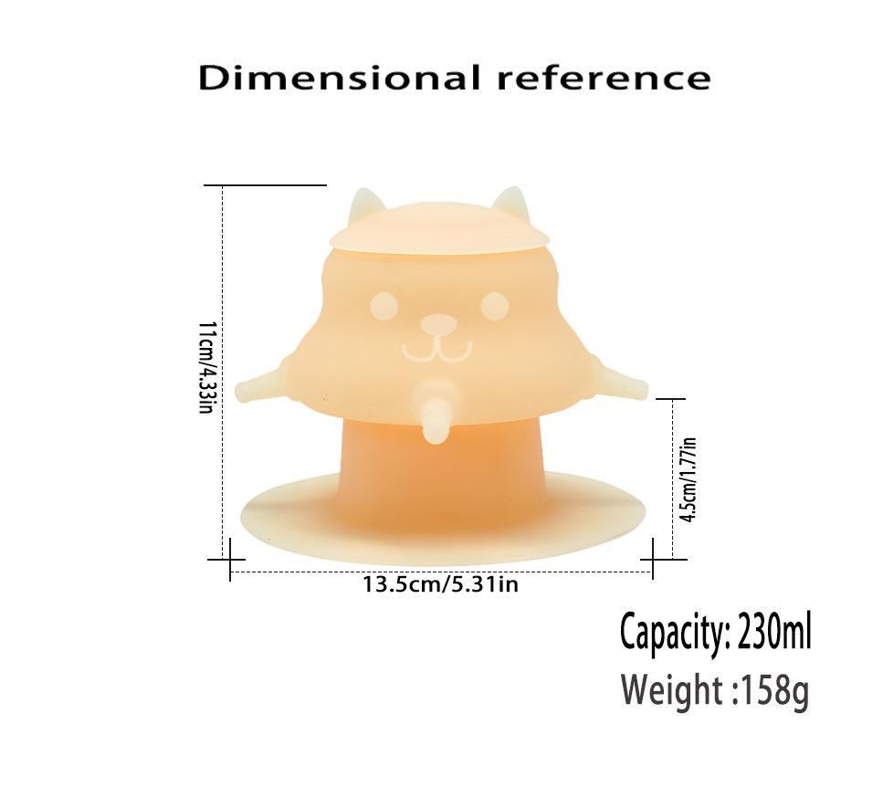 Pet Bionic Milk Feeder with 4 Soft Nipples, Silicone Suction Cup Anti-Tip Design, Feeding Supplies for Kittens Puppies Rabbits & Small Newborn Pets