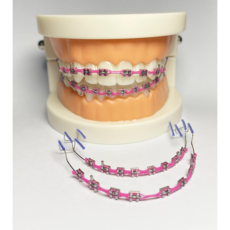 Colorful Temporary Teeth Decorations |                      Braces with Rubber Bands & Stainless Steel |                       Vibrant Party Style for Halloween, Thanksgiving, Christmas |                       Durable, Easy-to-Use Beauty Retouching Gear M