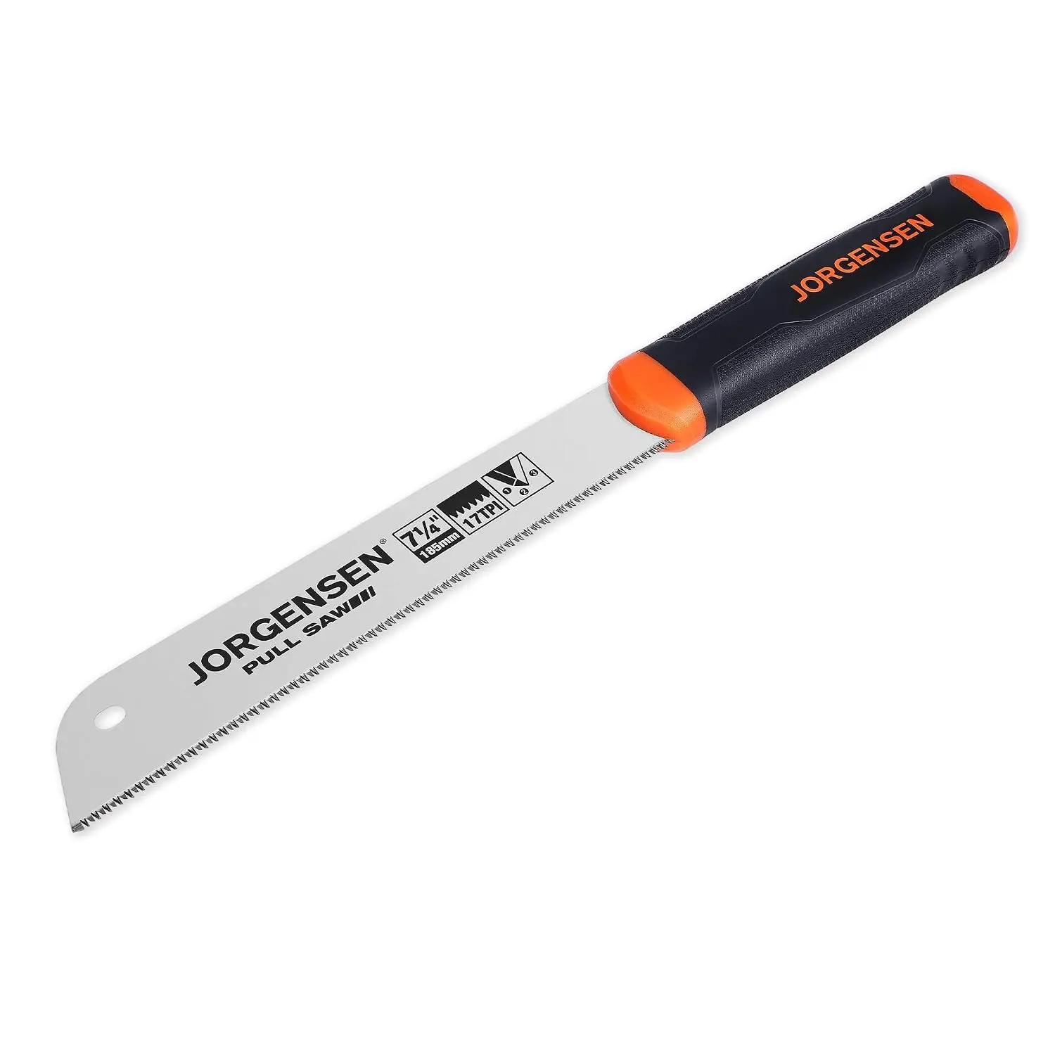 Japanese Pull Saw, 7.25" Hand Saw Single Edge, 17-TPI SK5 Blade Handsaws, Flush Cut Saw with Soft Grip Handle for Fine Woodworking & Fast, Precise Cuts| Single edge flush cut saw with 17 TPI blade and soft grip handle for fine woodworking and fast precise