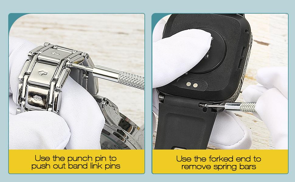 Watch Battery Replacement Tool Kit – Adjustable Case Opener, Watch Band Strap Remover & Pry Back Case Opener, Removal Install Repair Tool for Watch Bands
