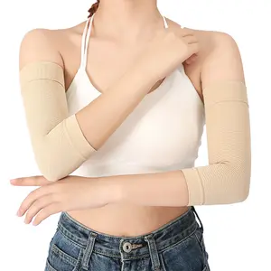2Pcs Sports Arm Sleeves - Arm Cuffs, Compression-Type Stretch Protective Gear, 3.54in Top Circumference, 7.48in Bottom Circumference, Yoga Use, Wrist & Elbow Support, Concave Corrugated Weaving
