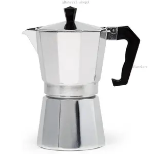 Iconic Stove Espresso Maker, Moka Pot For Italian And Cuban Coffee Brewing, Authentic Italian Coffee Maker, Coffee Percolator Brewer, With 6 Espresso Cups, MokapotABahsyxl shop3H6LaceLure