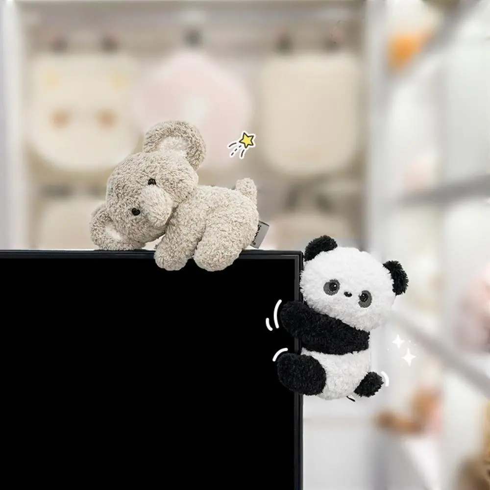 Cute Cartoon Doll Monitor Decor Figurines, Healing Mini Ornaments, Dual-Use Stress Relief Statues for Desk Workstation & Car Center Console Aesthetic Accessory, Smooth, Gift, Compact, Desk/Car Use, Tiny, Healing Ornament, Everyday Gift, Home Office Decor,