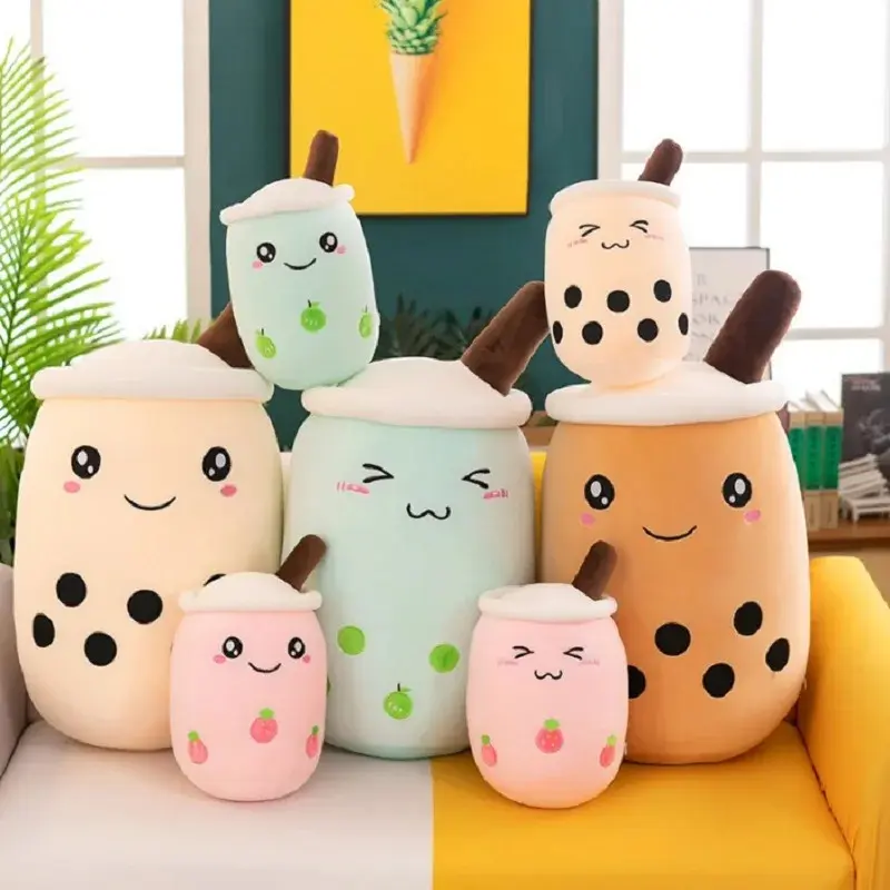72cm Large Size Milk Tea Pillow Soft Stuffed Plush Toys Boba Tea Plushie Toy For Kids Toys Birthday Gifts