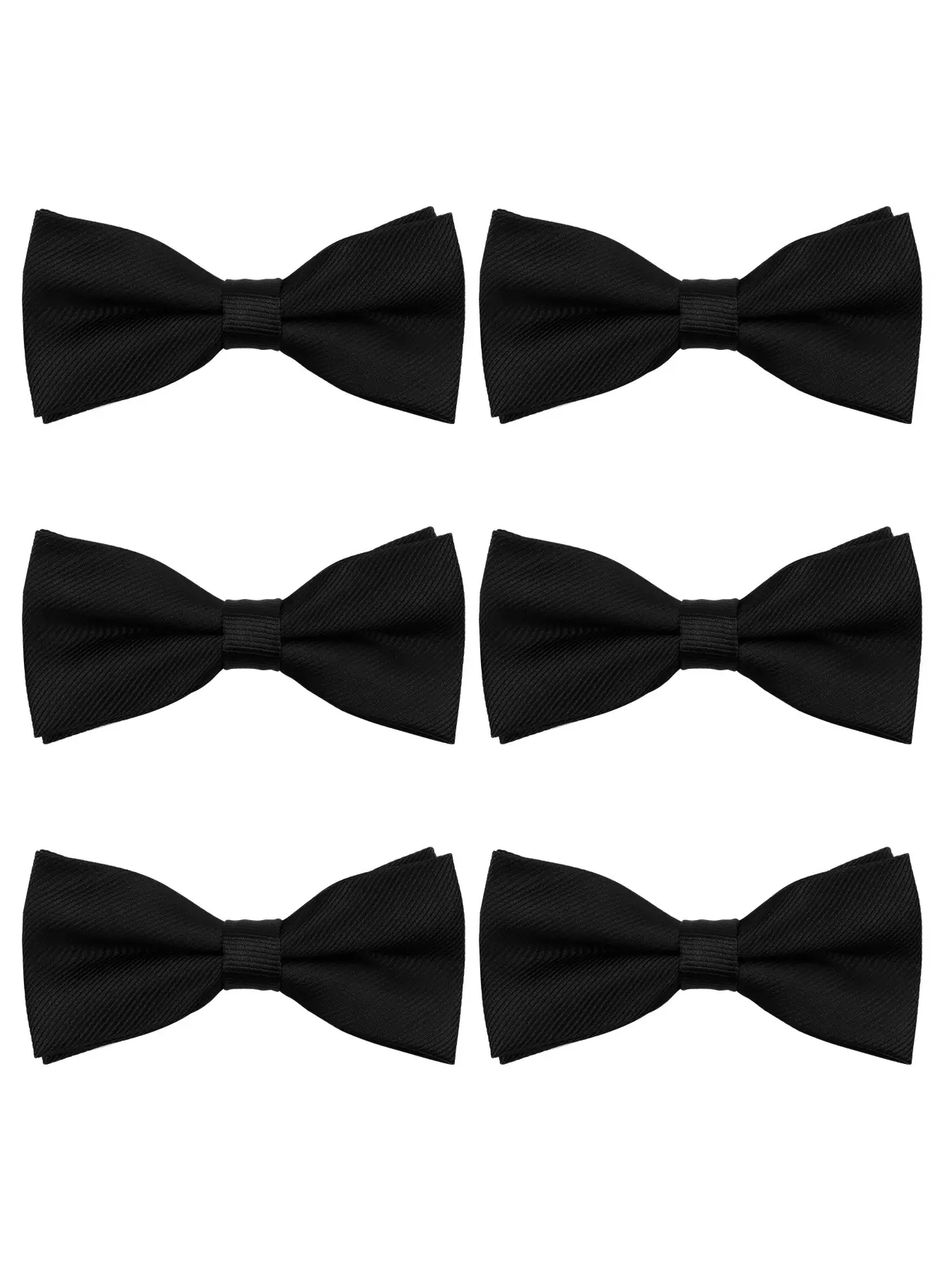 Men's Bow Tie Set, 6 Pcs Polyester Business Formal Wedding Accessories, Soft High-Value Fabric, Perfect for Special Occasions