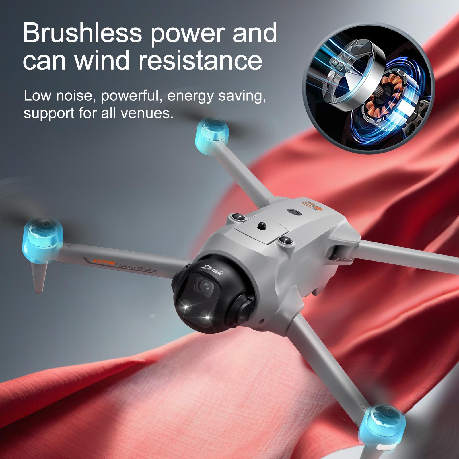 2026 New Design GPS Drone with 180° ESC Camera 5G Large Screen Remote Control Lifting and Obstacle Avoidance Head Brushless Power GPS Return for Amateur Players.