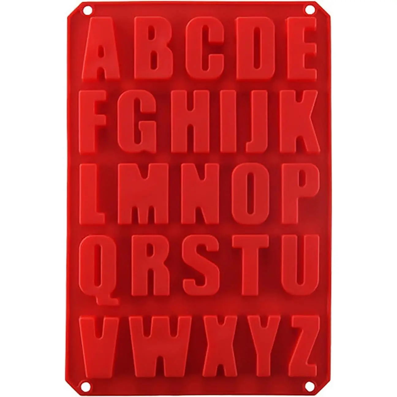 Letter Cake Mold , Non-Stick  Mold Soft and Easy to Release, Decorating  Red Mold Cake Baking Utensils  Toughness DIY Ice Tray Kitchen Cake Pans | Non-Stick Alphabet Cake Mold Set Soft and Easy to Release Decorating  Utensils  Toughness DIY for Kitchen