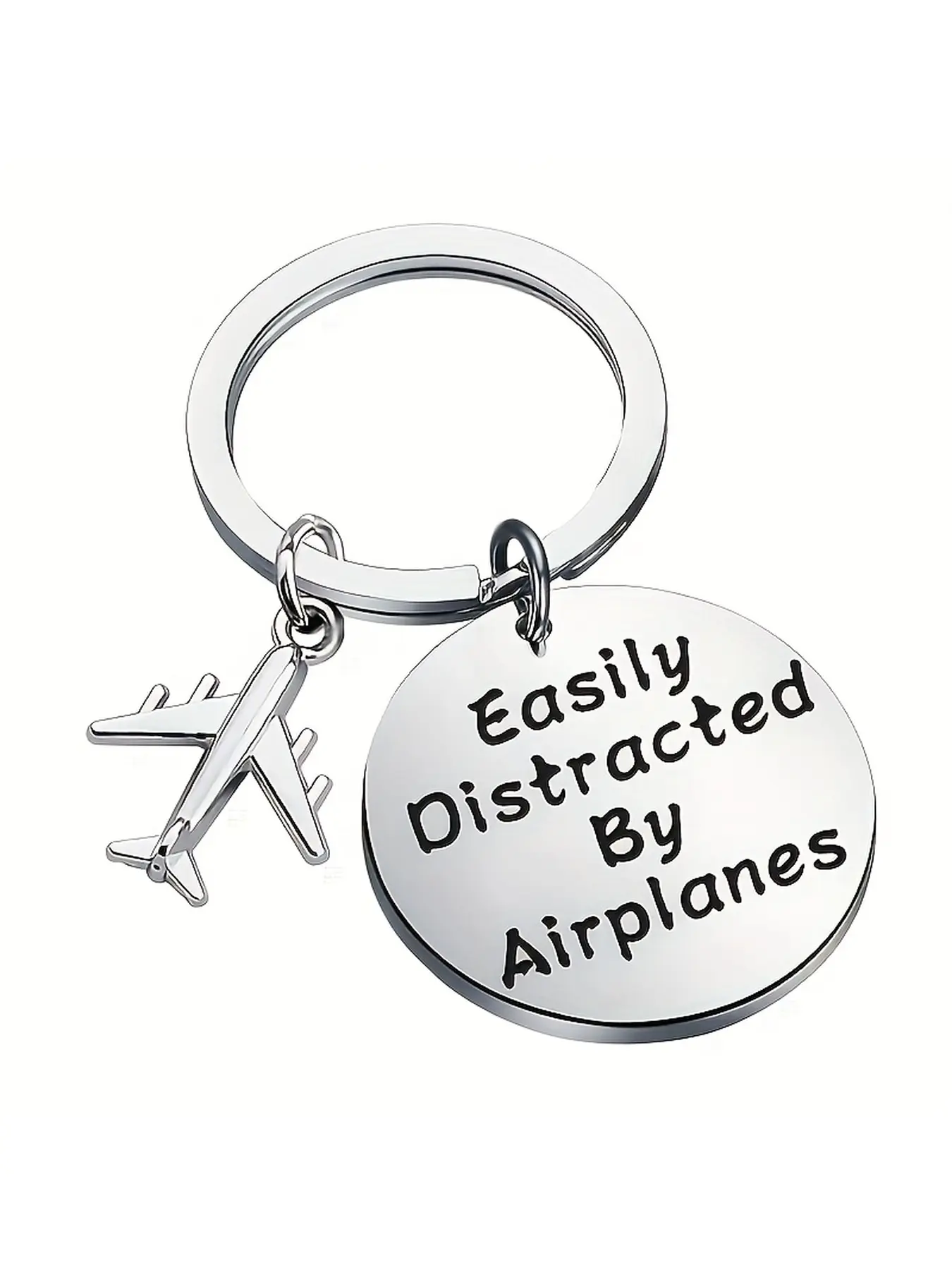 1pc Airplane Keychain Airplane Gift Pilot Gift Keychain That Is Easily Distracted by Airplanes
