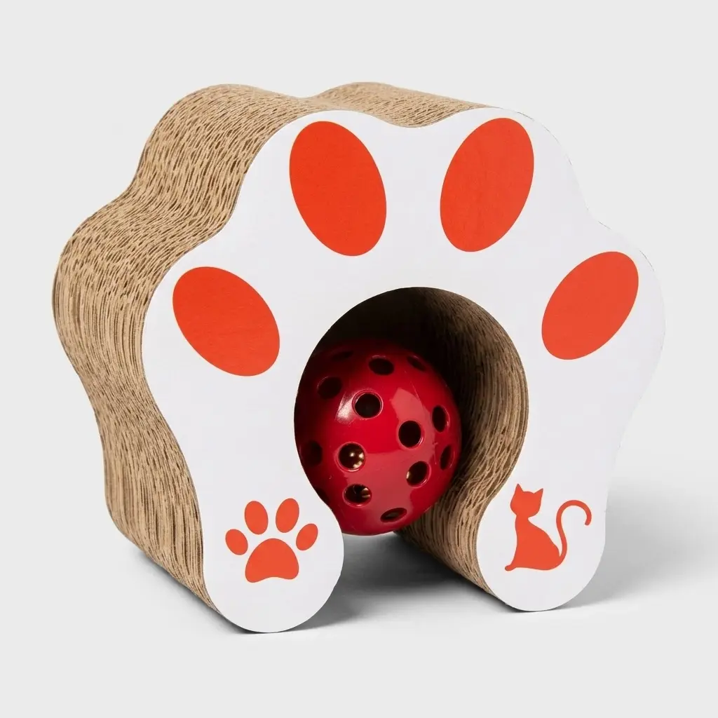 Transformable Accordion Cat Scratcher with Magnetic Closure | Mess-Free Pet Scratcher Toy Box for Boredom & Furniture Protection