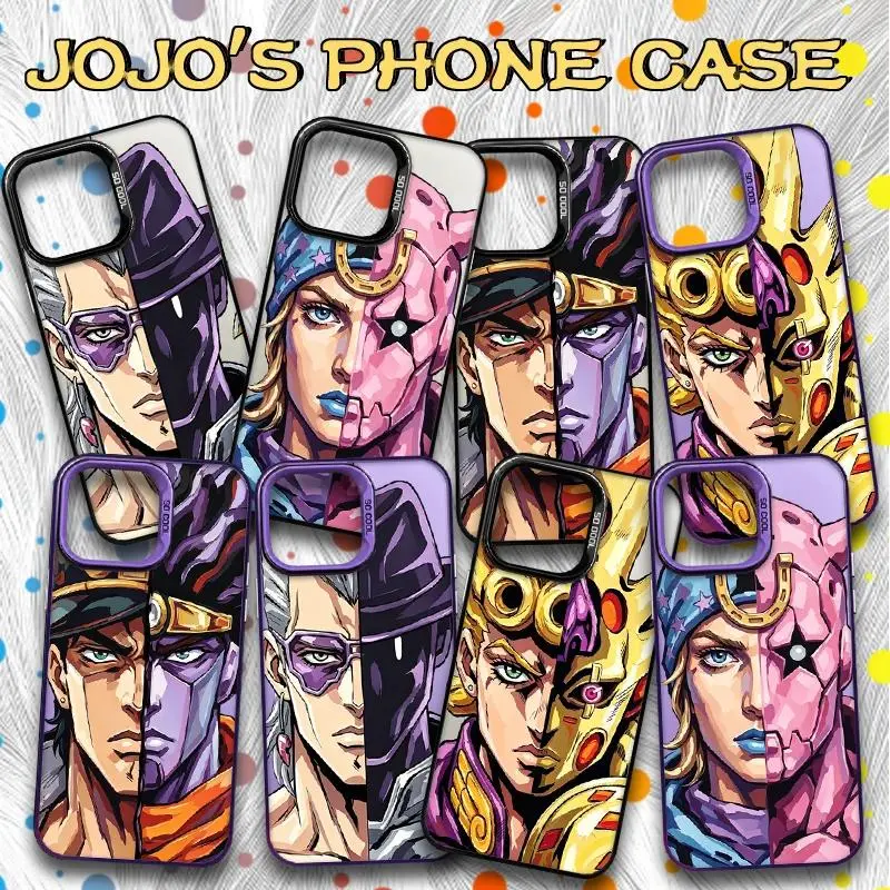 Anime JOJO JOTARO POLNAREFF JOHNNY GIORNO Hard Phone Case for iPhone 17 Promax 17E 16 15 14 13 12 11 Pro Max 17Air Plus & Samsung Galaxy S26 S25 S24 S23 S22 S21 FE Ultra Plus Anti-Fall Transparent shockproof tpu protection Soft silicone Back Cover