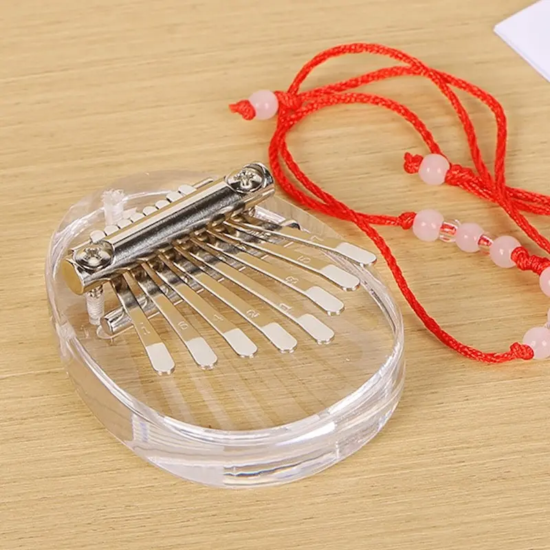8-Key Mini Kalimba, Kalimba Instrument, Transparent Acrylic Thumb Piano, Music Decor, Beginner-Friendly, Perfect Gift, Easy to Learn, No Experience Needed