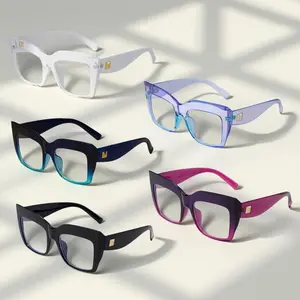Unisex Non-Prescription Blue Light Blocking Glasses (5pcs) - Computer & Reading Use, Eye Strain Reduction, Anti-Glare, Lightweight Fit