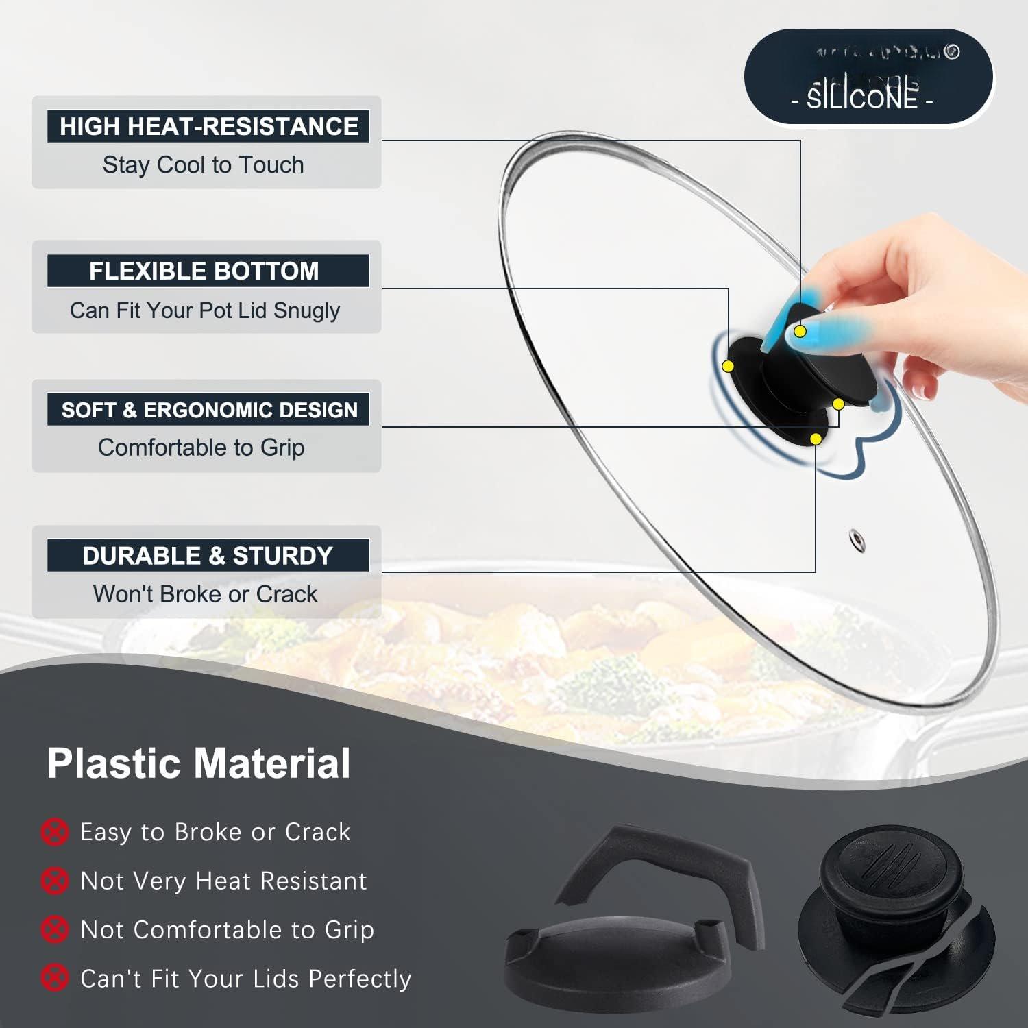 Universal  Pot Lid Replacement Knob, Heat Resistant Pan Lid Holding Handles, ,Dishwasher Safe,  for Slow Cookers, Skillets and Kitchen Cookware Covers, 1 Pack